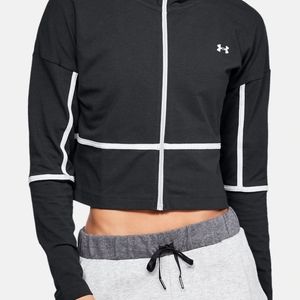 Under Armour Black Athletic Hoodie Zip Fro…